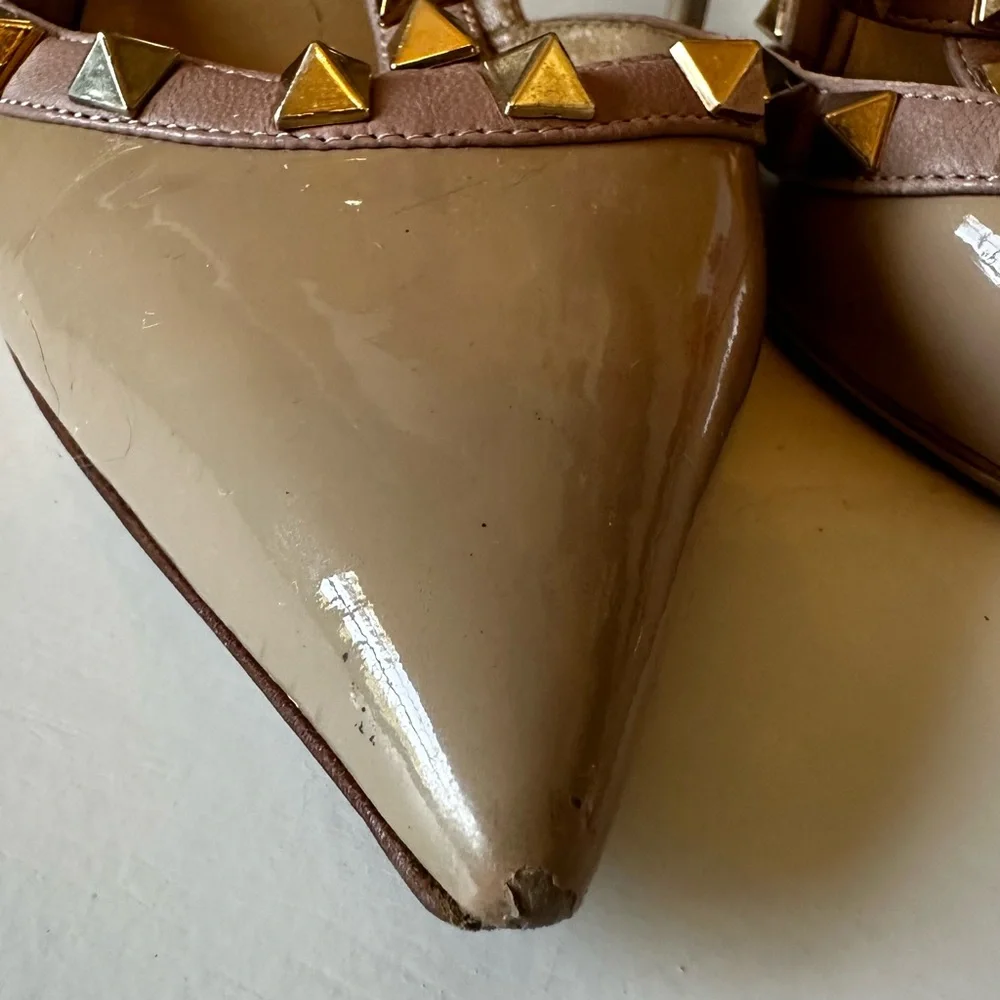 Valentino Garavani Patent Rockstud Caged Pumps 100 MM - Picture 10 of 13